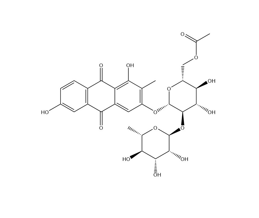 1,3,6-三羥基-2-甲基蒽醌-3-O-α-鼠李糖-(1→2)-β-D-(6’-O-乙?;?葡萄糖苷|87686-87-1